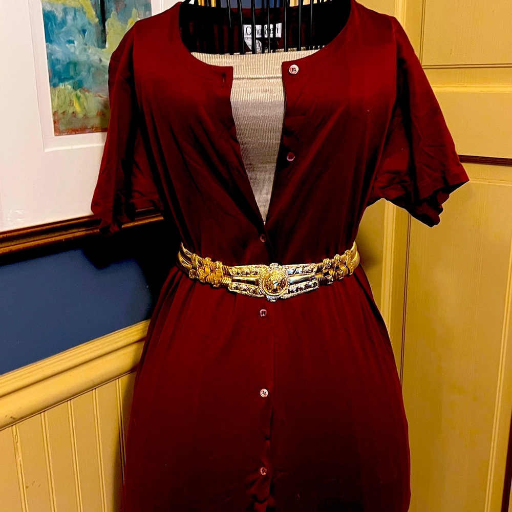 Vtg Judith Lieber Gold Lion Stretch Belt RARE